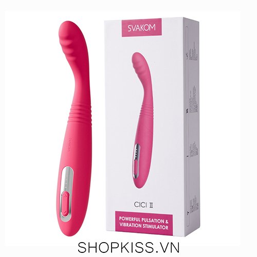 Dụng cụ massage điểm G Svakom Cici 2 rung thụt silicon an toàn