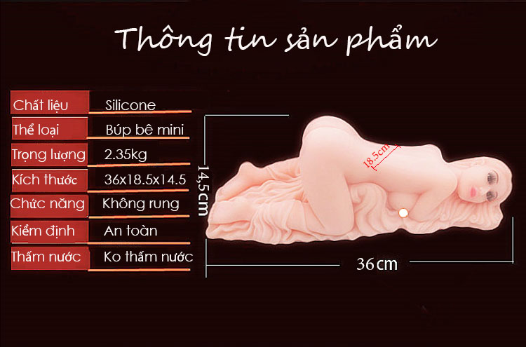 Búp bê tình dục silicon nhỏ gọn siêu kích thích nam giới dễ dùng