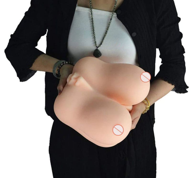 AD38C sextoy nam kết hợp âm đạo giả vú giả miệng giả silicon all in one