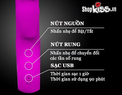  Thông tin Dụng cụ massage điểm G và âm vật Pretty Love Webb hàng mới về