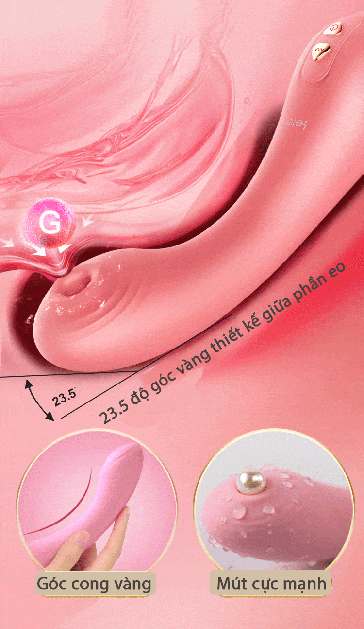 MS41G Máy rung cao cấp bú liếm âm vật kích thích điểm G nữ