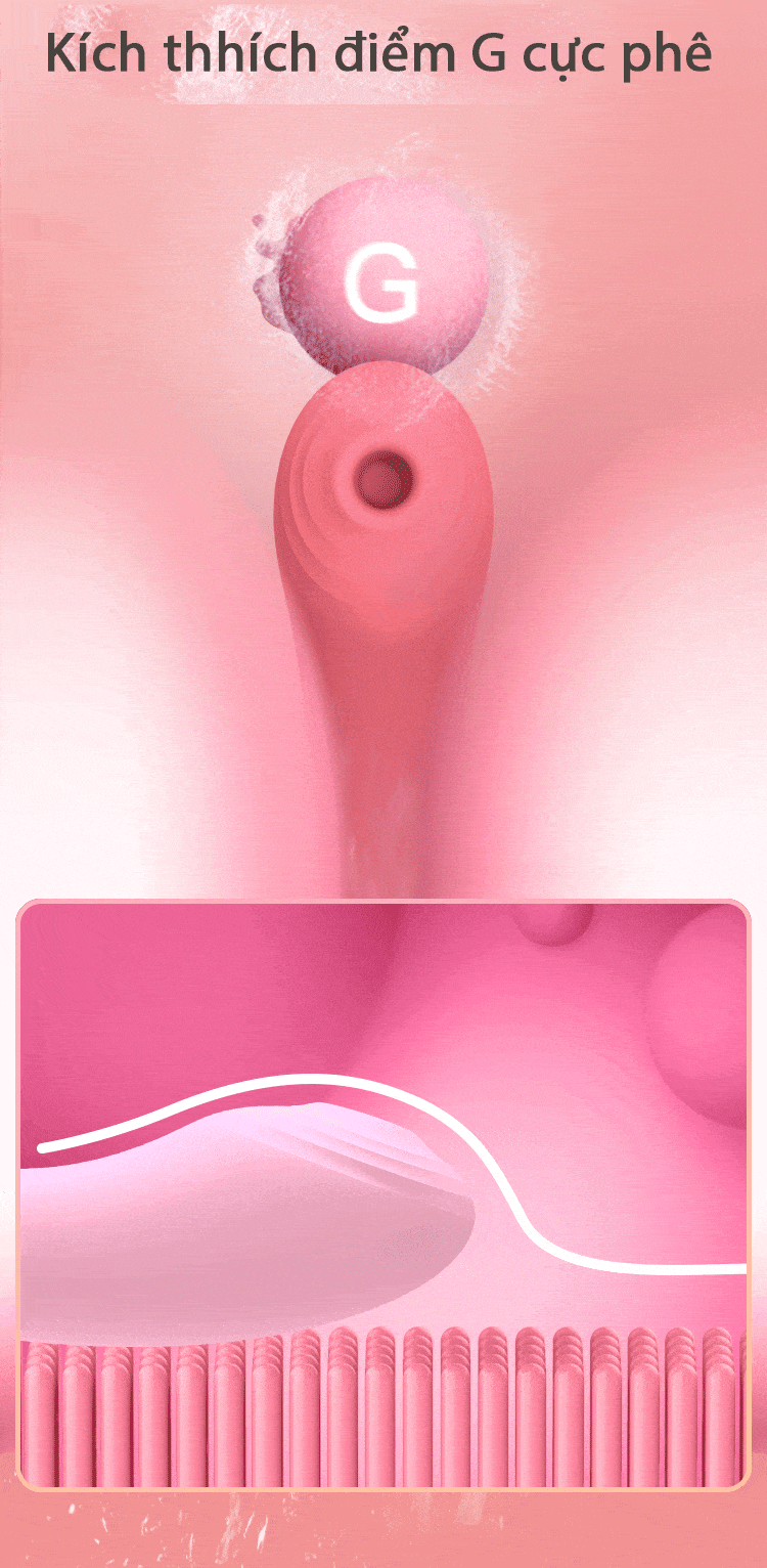 MS41G Máy rung cao cấp bú liếm âm vật kích thích điểm G nữ