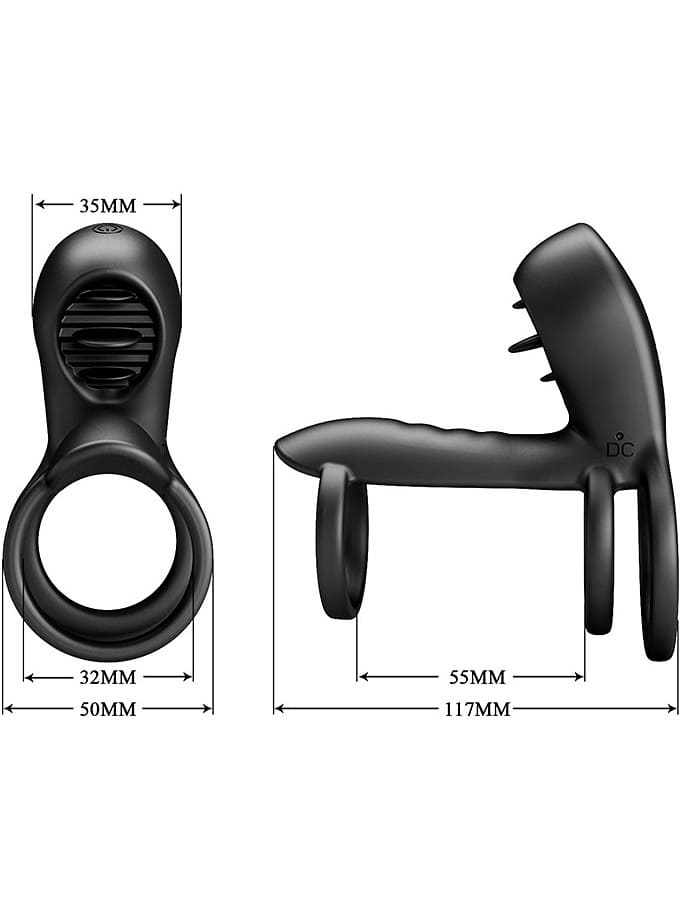 BD10N Vòng đeo dương vật rung liếm hạt le kích thích khoái cảm
