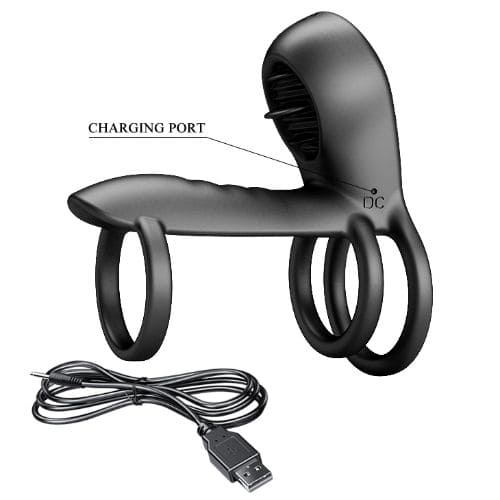 BD10N Vòng đeo dương vật rung liếm hạt le kích thích khoái cảm