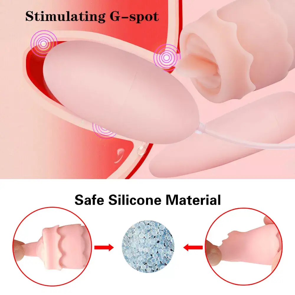 Trứng Rung 3 Đầu EG36A Kích Thích Âm Vật Âm Đạo Màu Hồng Tím