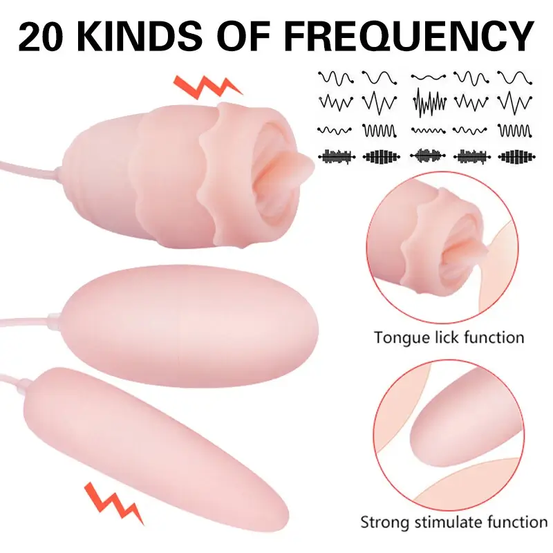 Trứng Rung 3 Đầu EG36A Kích Thích Âm Vật Âm Đạo Màu Hồng Tím