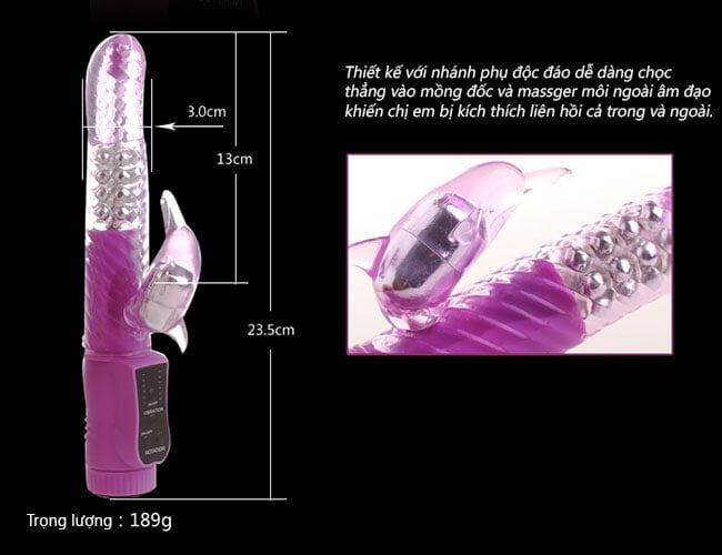 DV17B dương vật rung ngoáy đa năng kích thích điểm G, thỏa mãn phái đẹp