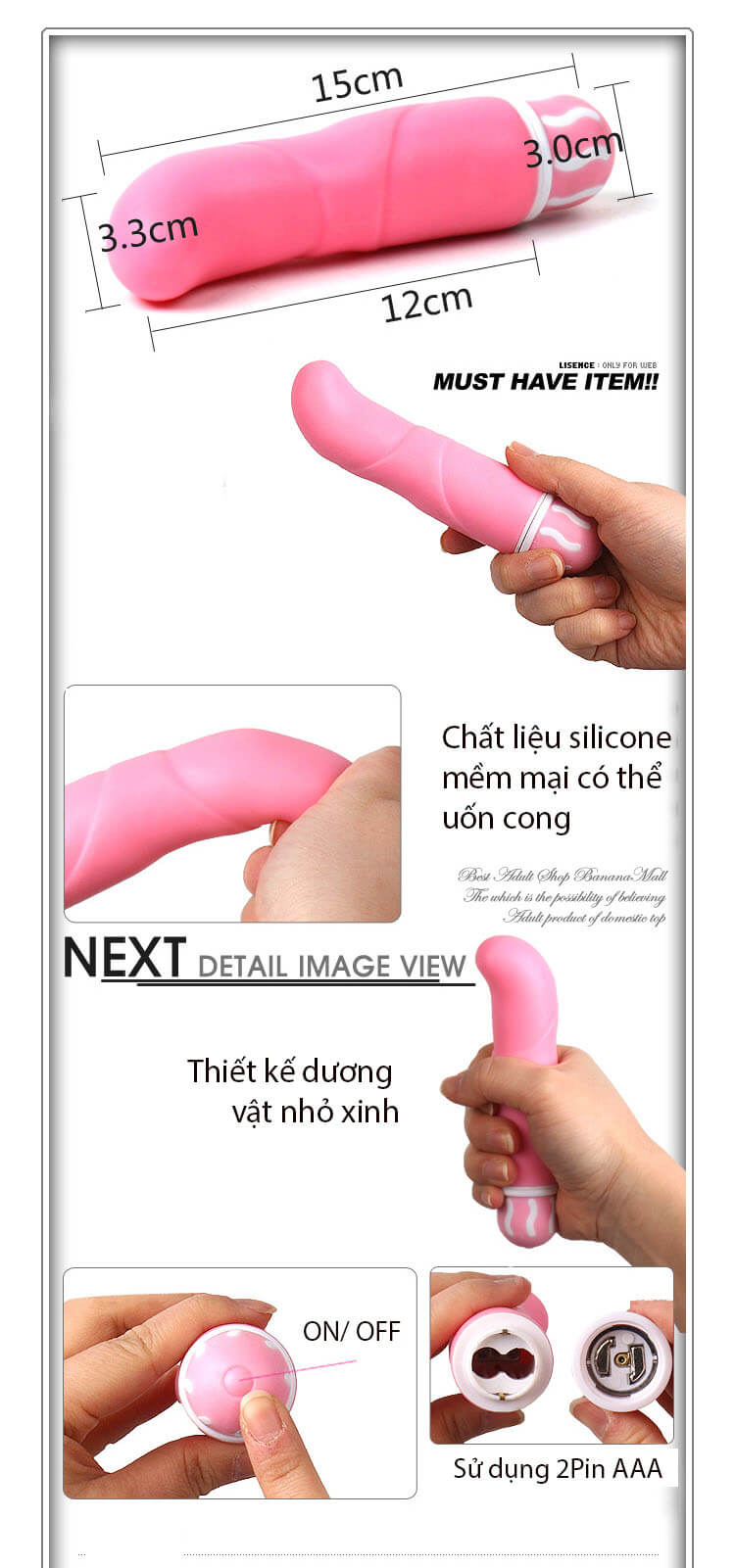 DC39 đồ chơi tình dục rung thỏa mãn nhu cầu sinh lý nữ mềm mại an toàn