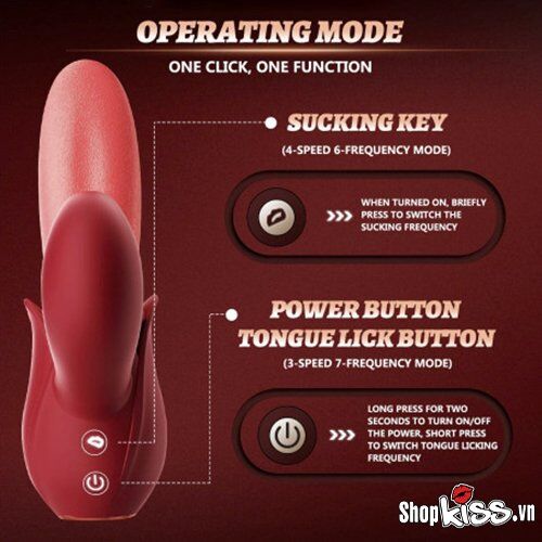  Nhập sỉ Dụng cụ massage điểm G và âm vật hình lưỡi liếm nhập khẩu