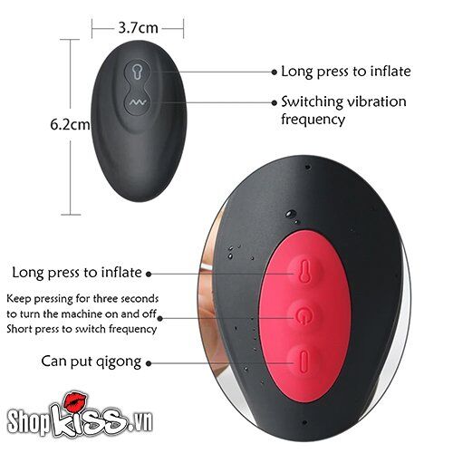  Thông tin Máy rung hậu môn dạng bơm hơi điều khiển từ xa bằng remote chính hãng