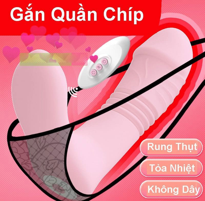 Quần lót rung điều khiển từ xa thụt bú mút cao cấp cho nữ