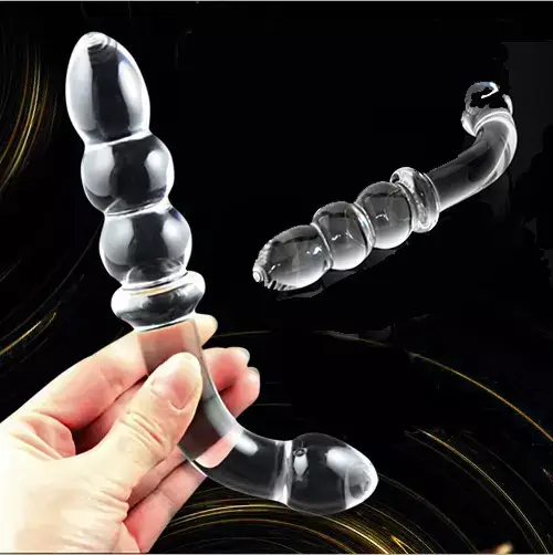 Dương vật thủy tinh hai đầu trong suốt cao cấp
