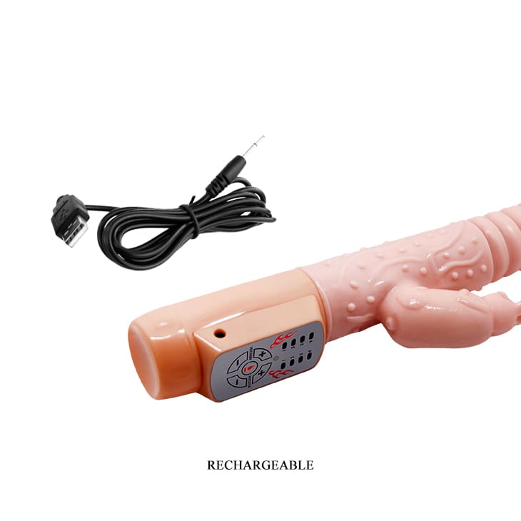 DV13C Dương vật giả rung thụt xoay cao cấp tạo nhiệt 48° siêu mềm mại