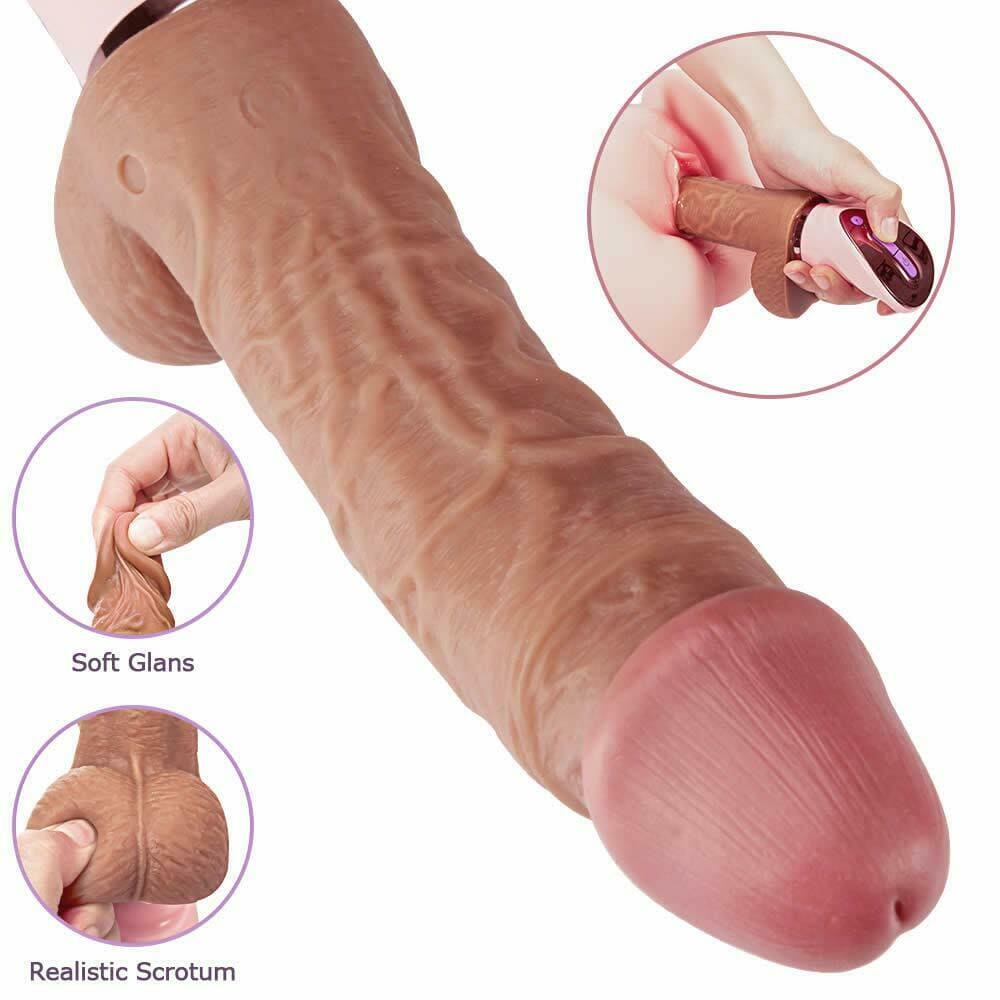 Dương vật giả DV44Q mềm rung sưởi ấm như thật cho nữ