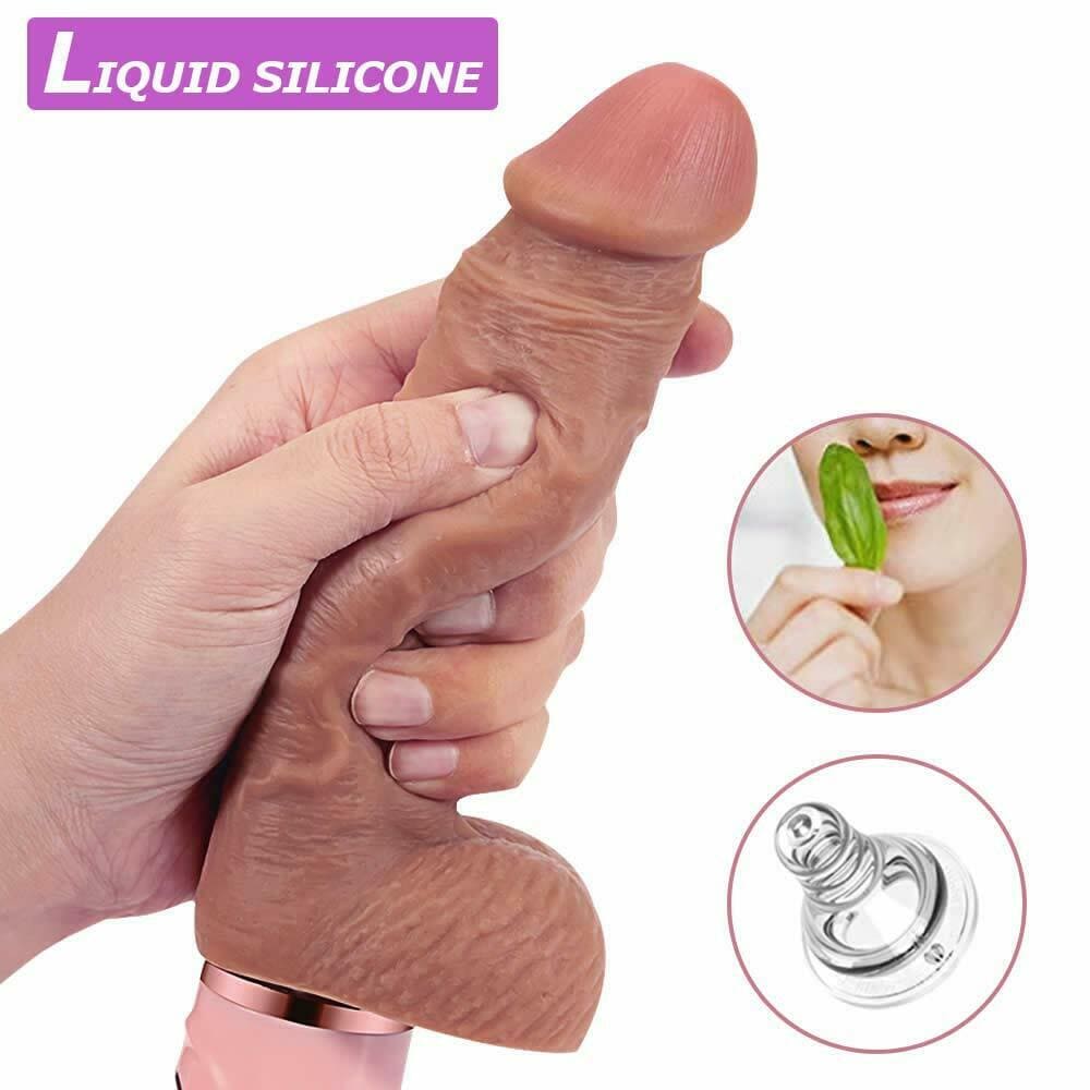 Dương vật giả DV44Q mềm rung sưởi ấm như thật cho nữ