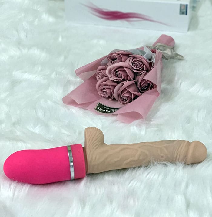 DV44U Dương vật giả silicon rung mạnh đa chức năng kích thích