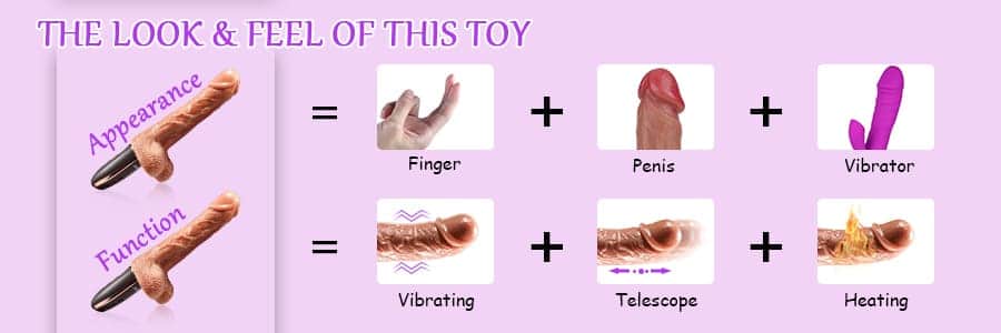 Dildo rung thụt DV44T đa chức năng kích thích G