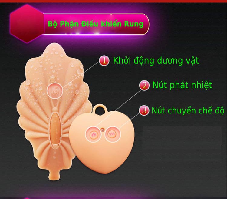 Quần lót rung DC38H điều khiển từ xa sưởi ấm âm đạo cao cấp dễ dùng