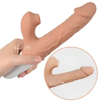 Cu Giả Rung Thụt Bú Mút Hột Le Silicone Y Tế Điểm G Khoái Cảm 