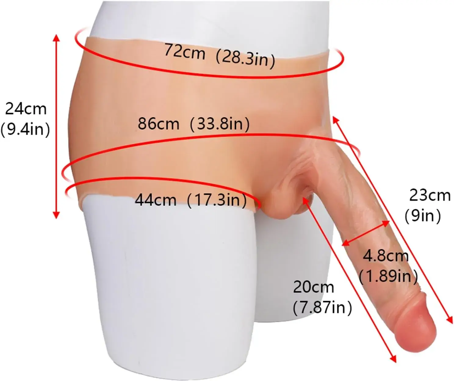 Dương vật giả liền quần DV65G6 size lớn 19cm kích thước chuẩn khoái cảm