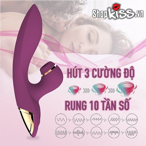  Mua Máy massage rung hút điểm G và âm vật Suction Kiss hàng mới về