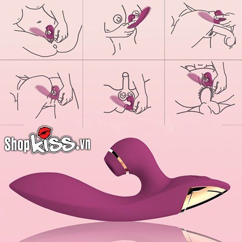  Mua Máy massage rung hút điểm G và âm vật Suction Kiss hàng mới về