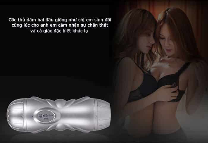 DC17X Dual-Ended Soft Masturbation Cup with Vibration