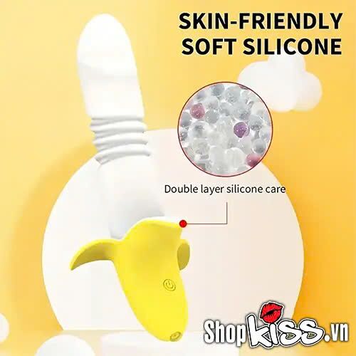 Haoqi Banana Shaped Thrust Vibrating Dual Toy