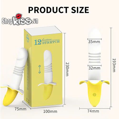 Haoqi Banana Shaped Thrust Vibrating Dual Toy