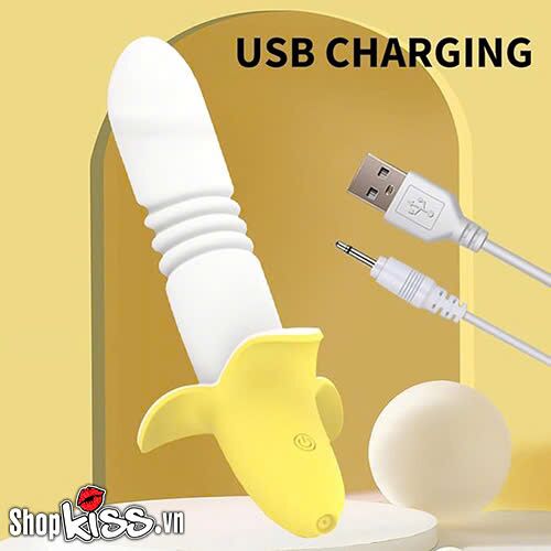 Haoqi Banana Shaped Thrust Vibrating Dual Toy