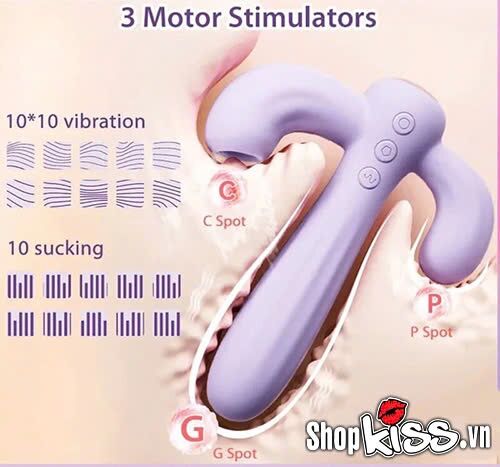 Dụng cụ kích thích đa điểm Svakom Bernice 3 nhánh cao cấp tiện lợi