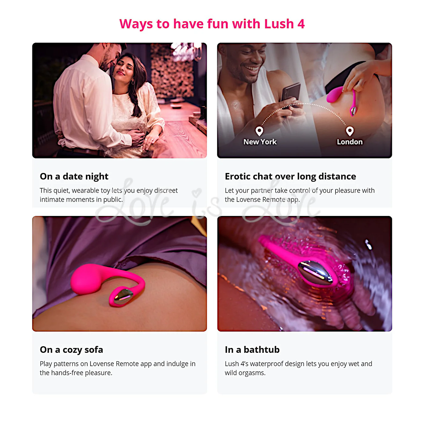 Trứng Rung Tình Yêu Cao Cấp Thông Minh Lovense Lush 4 EG34E điều khiển qua App Bluetooth rung mạnh điểm G chống nước kết nối yêu xa cực sướng.