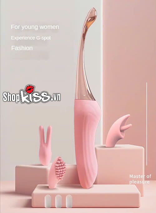 Thanh rung massage 2 đầu Jiuai Tanchun chống nước, 10 chế độ rung mạnh