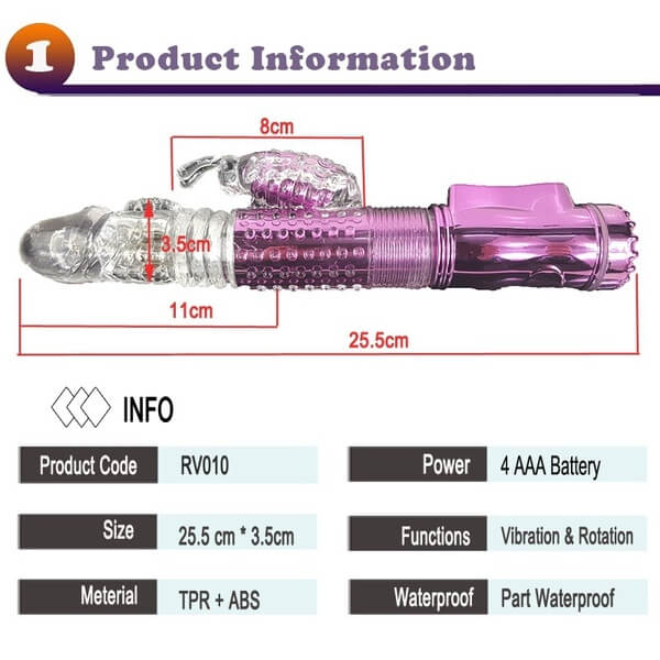 DV15B dương vật đa năng rung xoay thụt tự động - kích thích cực đỉnh