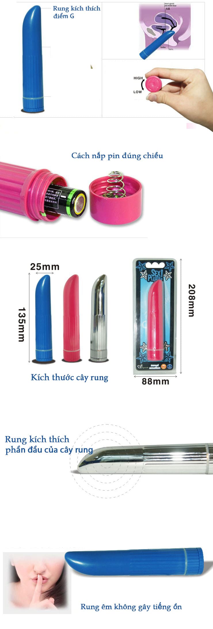 Đồ chơi rung MS27C cao cấp, thỏa mãn sinh lý phái đẹp