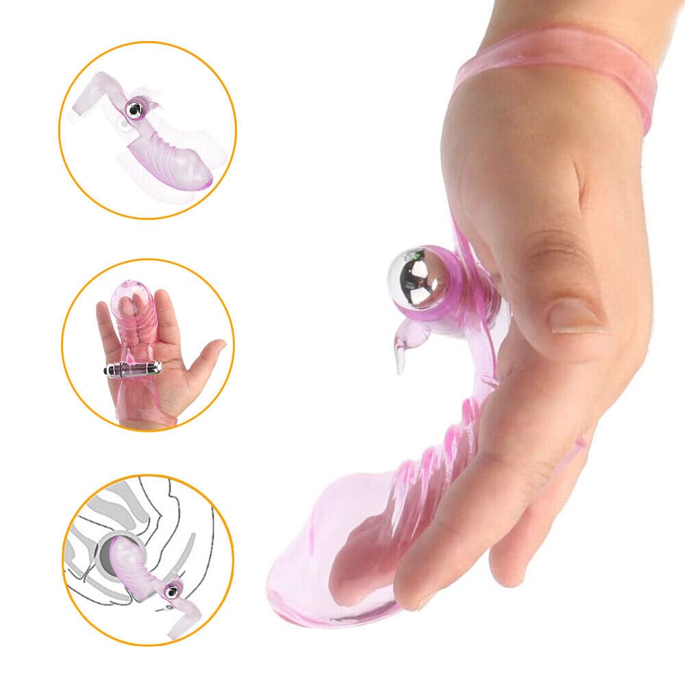 Bao cao su ngón tay rung móc điểm G kích thích
