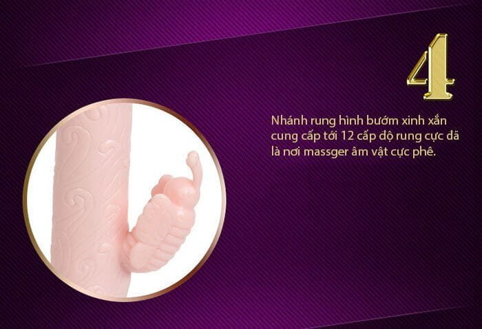Dương vật giả rung ngoáy phát nhiệt cao cấp