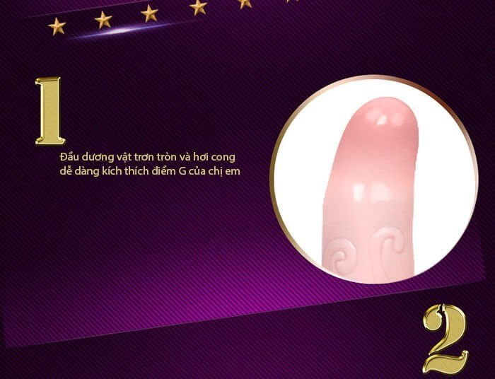 Dương vật giả rung ngoáy phát nhiệt cao cấp