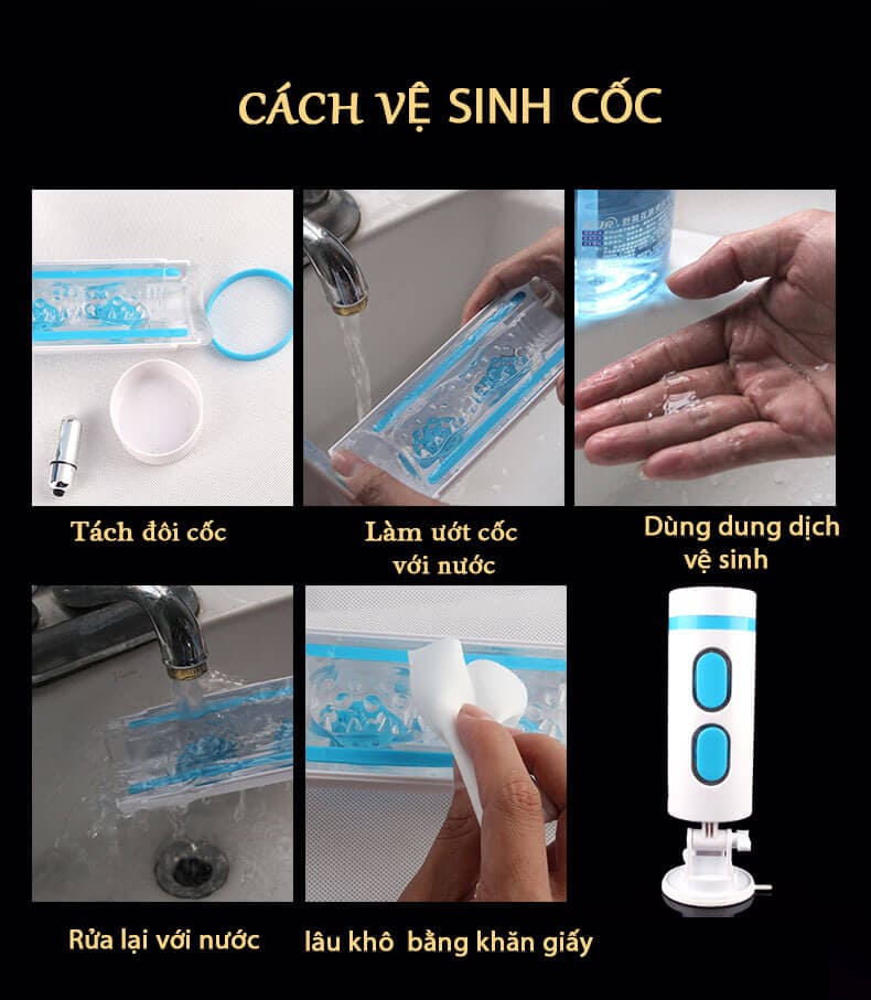 Cốc thủ dâm gắn tường đôi rung cực phê thiết kế đỉnh cho nam