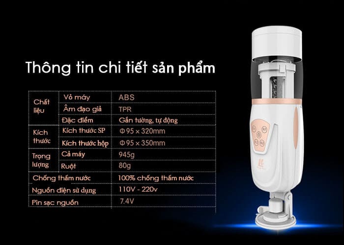 Máy bú mút xoay thụt dương vật tự động - đồ chơi kích thích nam