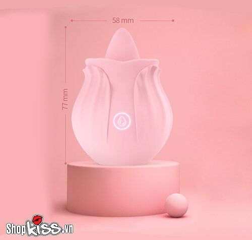 Máy rung liếm âm vật hoa hồng OMYSKY an toàn silicone