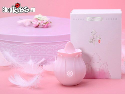 Máy rung liếm âm vật hoa hồng OMYSKY an toàn silicone