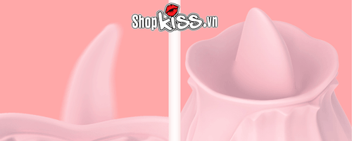 Máy rung liếm âm vật hoa hồng OMYSKY an toàn silicone