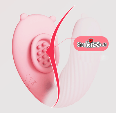 Trứng rung điểm G Adorable Bear Wear sạc USB 9 chế độ