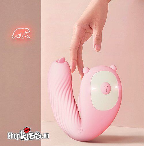 Trứng rung điểm G Adorable Bear Wear sạc USB 9 chế độ