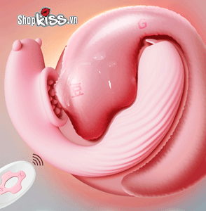 Trứng rung điểm G Adorable Bear Wear sạc USB 9 chế độ