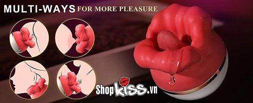  Cửa hàng bán Máy rung liếm và bú mút âm vật môi đỏ hoa hồng Big Mouth Rose loại tốt