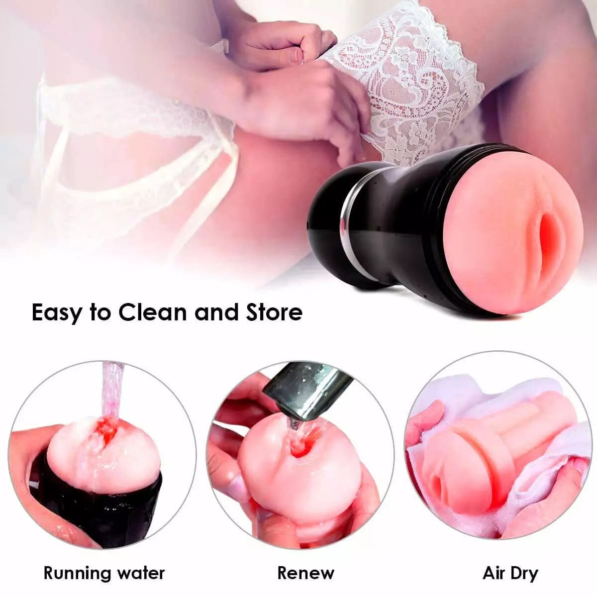 Cốc Thủ Dâm Cầm Tay Zemalia Luna Siêu Thật, Chất Lượng Cao