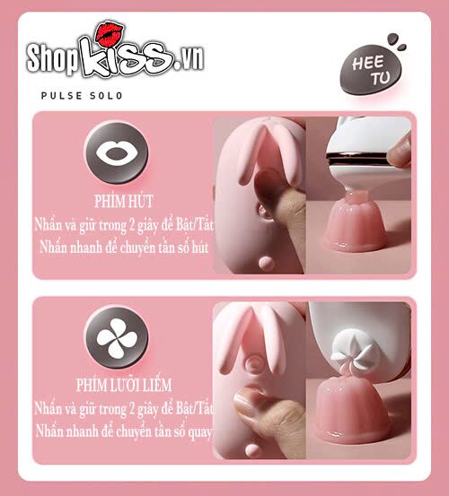  Bỏ sỉ Máy massage lưỡi liếm hình con thỏ Hee Tu Pulse Solo hàng xách tay