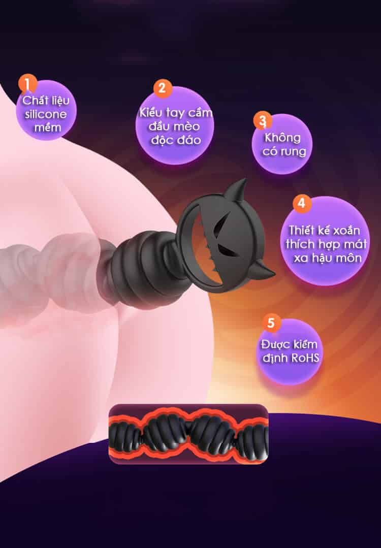 DC11A Chuỗi Hạt Mèo Nam Cao Cấp Kích Thích Hậu Môn Siêu Hot